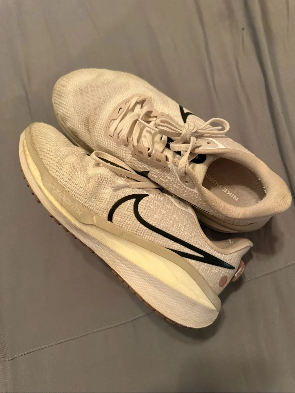 Nike Neutral Tone Knit Running Shoes - Cream/Beige